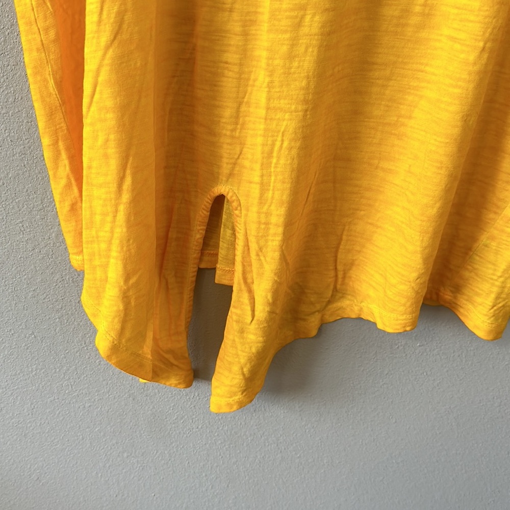 Sanctuary Yellow Short Sleeve Tie Front Blouse XL - Picture 7 of 10